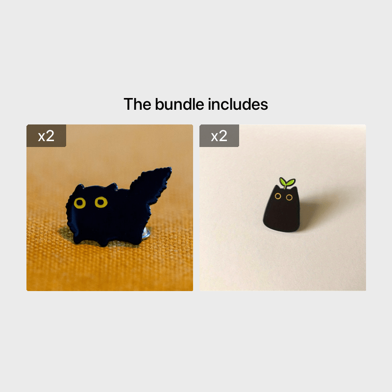 Cat Plants Enamel Pin