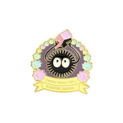 Cartoon Enamel Pin Girl And Cat Brooch