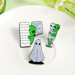 Vintage Alien Series Alloy Brooch