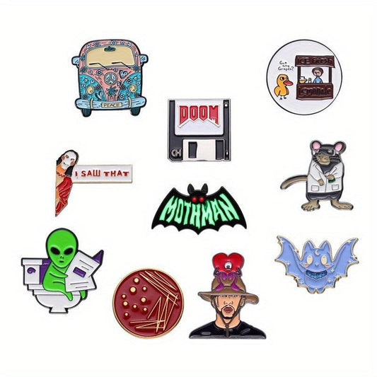 Starry Bat Enamel Pins - Mysterious Animal Jewelry Gift