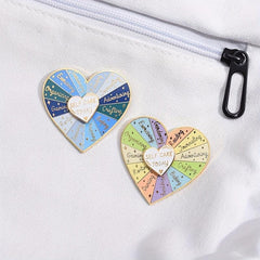 Heart Turntable Hard Enamel Pins - Funny Jewelry Gift