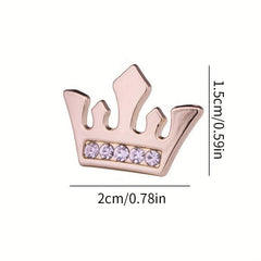 Men's Small Crown Brooch Shirt Collar Pin