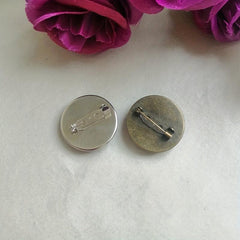 Blood And Bat Glass Brooch Dracula Witchcraft Round Brooch