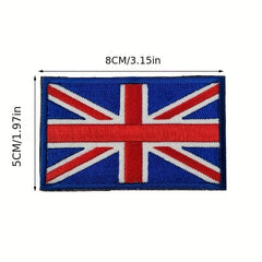 World Countries Embroidered Magic Seal Cloth Sticker Hook And Loop Patch