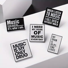 Anime Music Brooch Creative Banner Lapel Badge Clothing And Bags Accessories