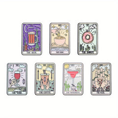 Tarot Enamel Pins Sun Moon Stars Witch Brooches Gothic Jewelry Gift