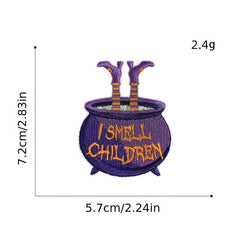 8pcs Witch Iron On Patches Embroidered Applique Repair Patch DIY Crafts