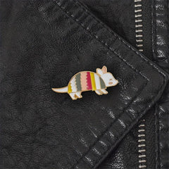 Mouse Enamel Brooch for Women's Denim Jacket