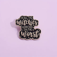Worst Witch Enamel Pins Gothic Punk Brooches Lapel Badges Jewelry Gift