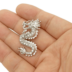 Dragon Brooch Enamel Pin Badge for Men Suit Lapel Backpack Jewelry