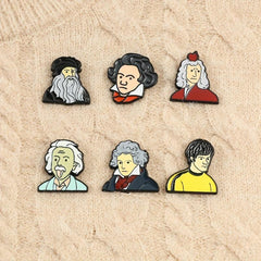 Cartoon Famous People Brooch Metal Badge Accessories for Men