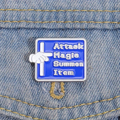 Attack Magic Summon Item Enamel Pins For Men