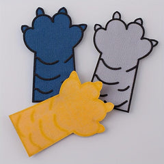 3pcs Dog Paw Cloth Stickers Iron On Sew On Embroidered Applique Patch DIY