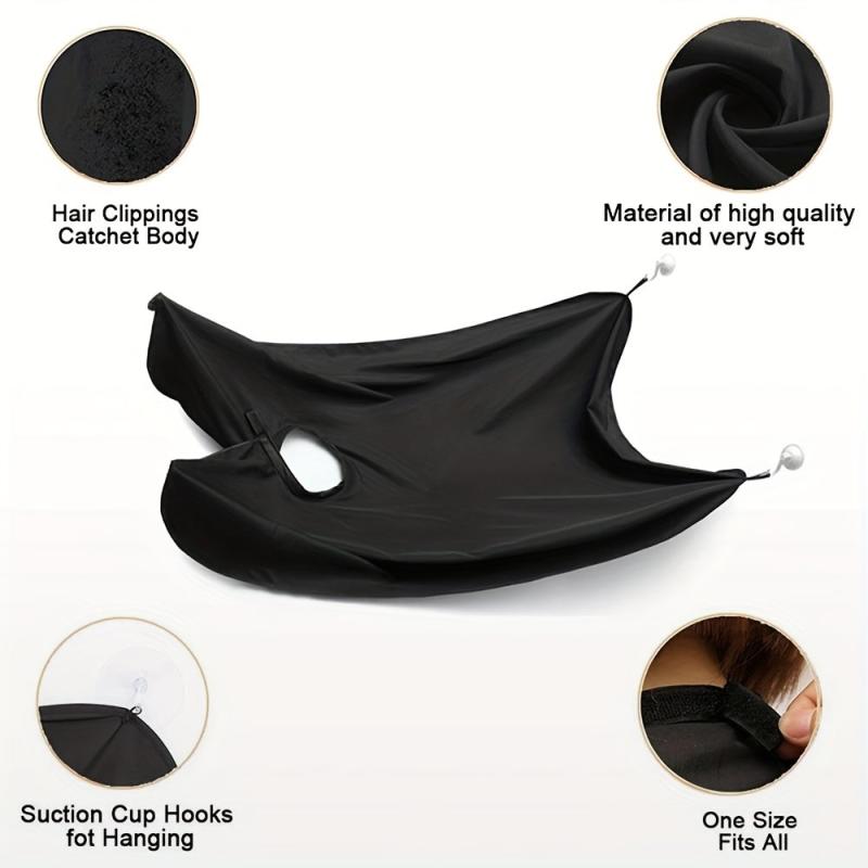 Men's Beard Scraping Shaving Bib with Extra Wide Tie