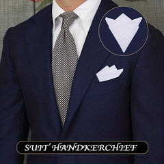 3pcs Men's 100 Handkerchief Solid Striped Handkerchief Absorbent