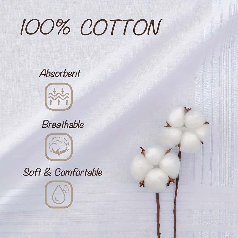 3pcs Men's 100 Handkerchief Solid Striped Handkerchief Absorbent
