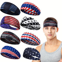 American Flag Headband Sports Headband Flag Pattern Hair Accessories