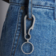 Titanium Bottle Opener Key Chain Carabiner - Unisex
