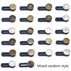 5pcs Metal Button Extension for Enlarged Waist Jeans Sewing