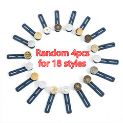 4pcs Elastic Waist Extenders for Pants Jeans Trousers