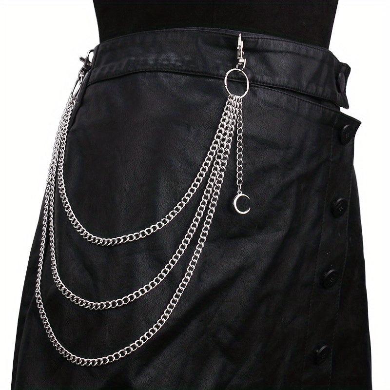 Metal Love Wings Pendant Pants Chain Retro Key Body Chain
