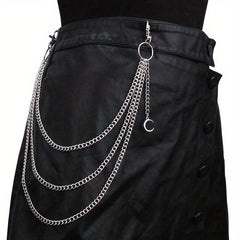 Metal Love Wings Pendant Pants Chain Retro Key Body Chain