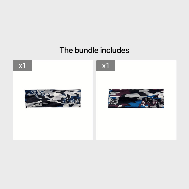 Men's Ice Silk Camouflage Sweatband Fitness Hairband