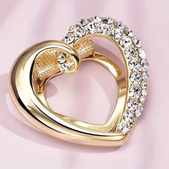 Heart Shape Clothes Corner Buckle Silky Scarf Buckle Brooch For Men
