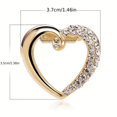 Heart Shape Clothes Corner Buckle Silky Scarf Buckle Brooch For Men