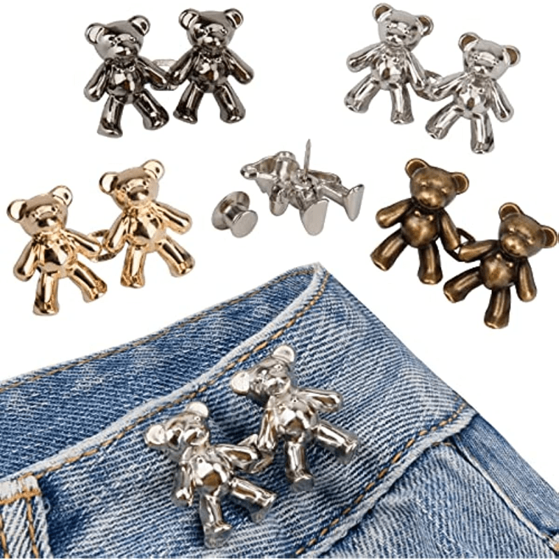 Adjustable Jeans Button Pin for Loose Jeans, Instant Pants Waist Tighten Belt