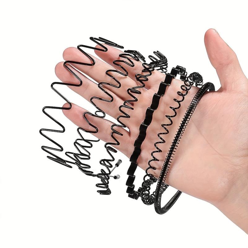 6pcs Men's Hair Scrunchies Invisible Pressing Hair Back Head Wave Hair Bands