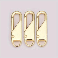3pcs Detachable Zipper Head Box Bag Metal Pull Lock Pendant Slices