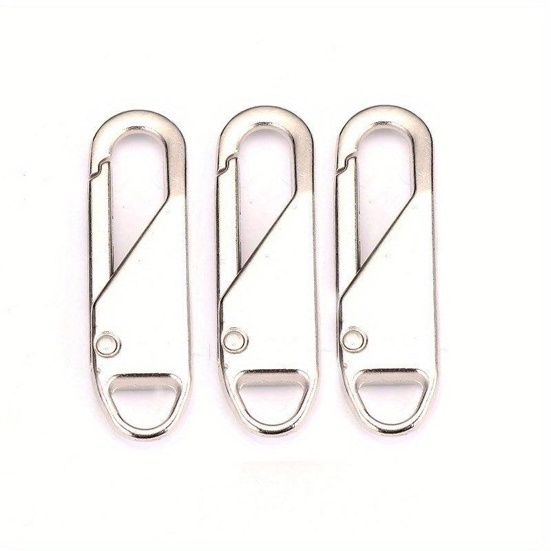 3pcs Detachable Zipper Head Box Bag Metal Pull Lock Pendant Slices