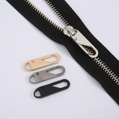 3pcs Detachable Zipper Head Box Bag Metal Pull Lock Pendant Slices
