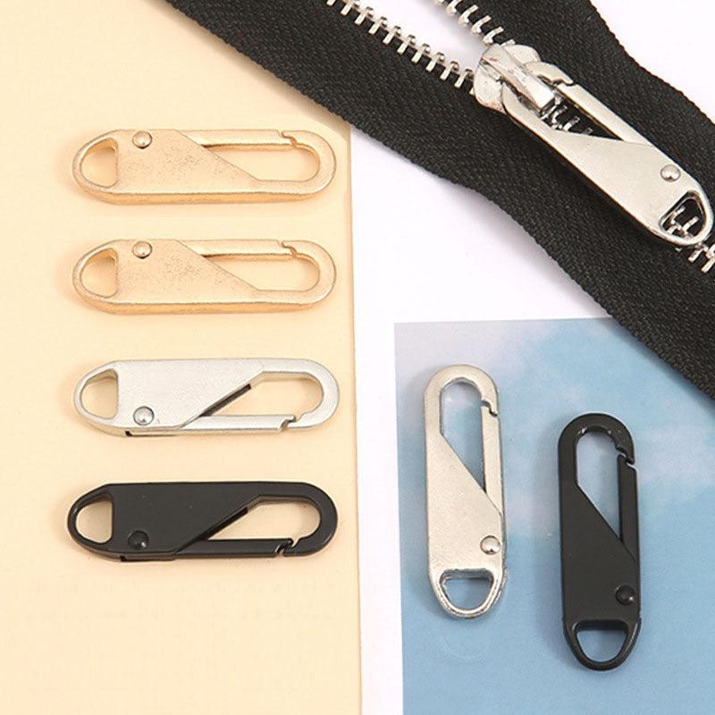 3pcs Detachable Zipper Head Box Bag Metal Pull Lock Pendant Slices