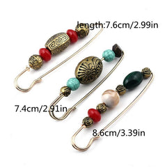 Natural Stone Brooch Pin For Clothing Dress Decor