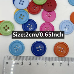 50pcs 4-Hole Resin Coat Buttons DIY Sewing Craft Accessories