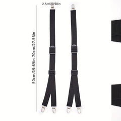 Men's Shirt Wrinkle Resistant Suspender Clip 3 Clips
