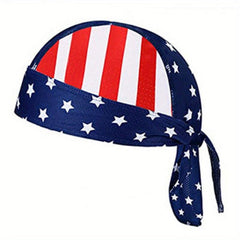 American Flag Pirate Bandana Durag Cap for Men Women