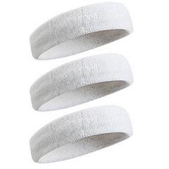3pcs Pack Gray Sweat Absorption Headband for Sports & Fitness