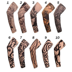 Flower Arm Tattoo Sleeves Sun UV Protection Arm Warmers for Men Women