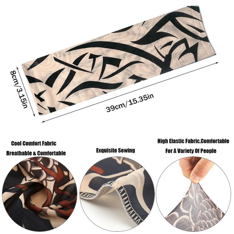 Flower Arm Tattoo Sleeves Sun UV Protection Arm Warmers for Men Women
