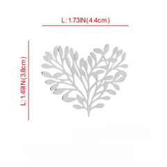 Titanium Steel Love Leaf Brooch Suit Jacket Pin