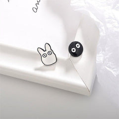 Cartoon Asymmetrical Stud Earrings