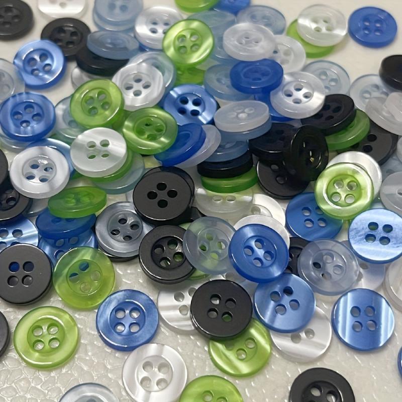 50pcs Pack Mix 0.39in Translucent Shirt Buttons Sewing Knitting & Craft Dolls