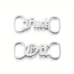 Stainless Steel Name Plate Shoe Clips For Men