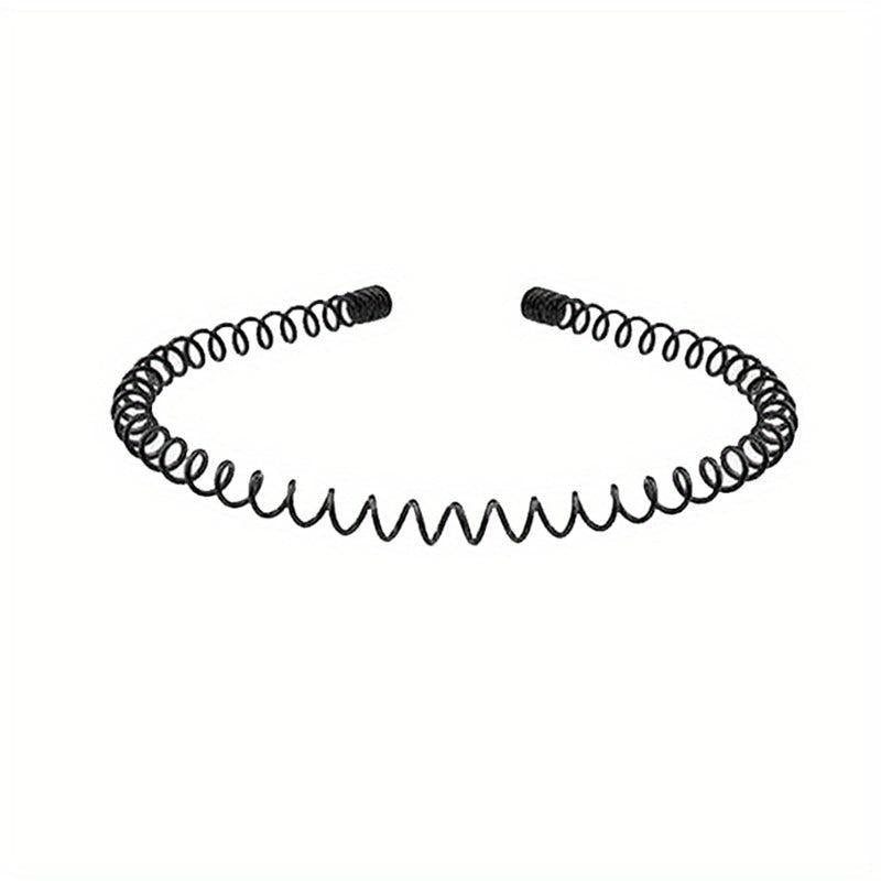5pcs Elastic Wavy Spring Wave Hair Band Metal Hair Hoop Sport Hair Band