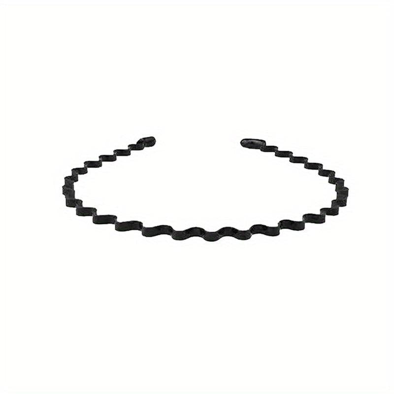 5pcs Elastic Wavy Spring Wave Hair Band Metal Hair Hoop Sport Hair Band