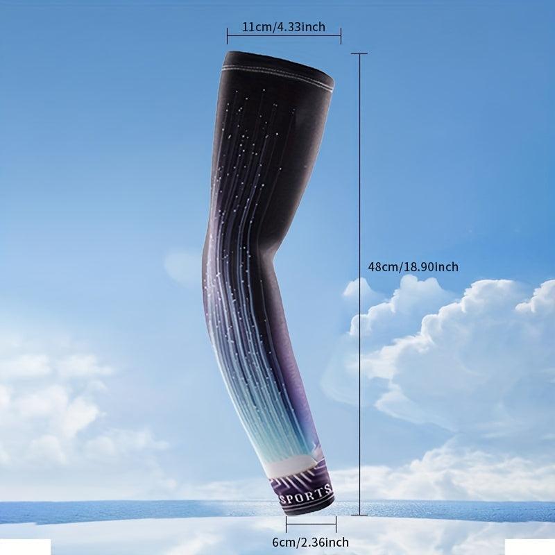 2pcs Men's Sun Protection Sleeves Breathable Quick Drying Sleeves