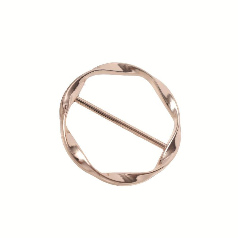 Scarf Ring Clip T shirt Tie Clips Metal Round Circle Clip Buckle